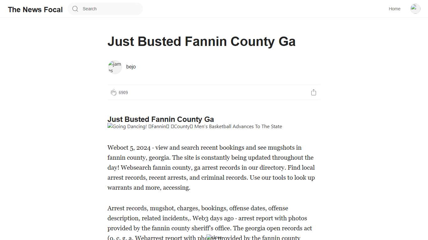 Just Busted Fannin County Ga