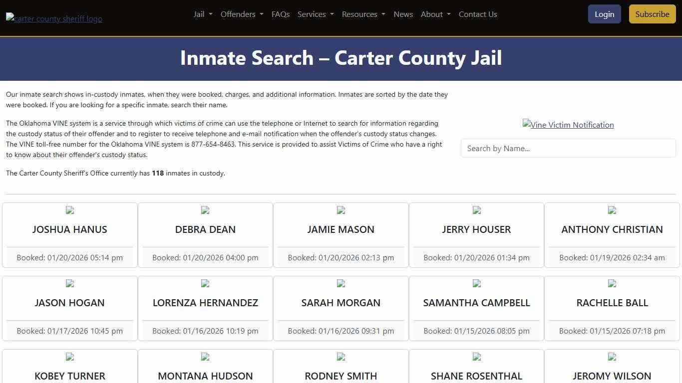 Inmate Search | County Sheriff's Office